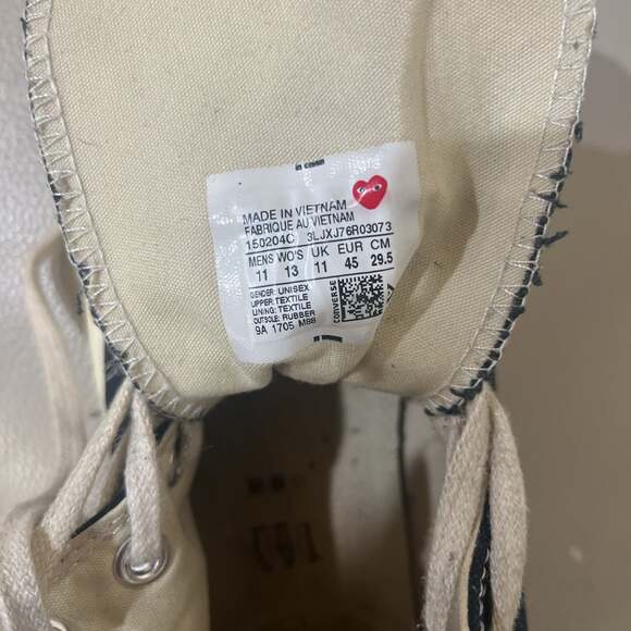 Converse x Comme des Garcons Play Chuck Taylor All-Star 70 High-Top Sneakers - Picture 3 of 5